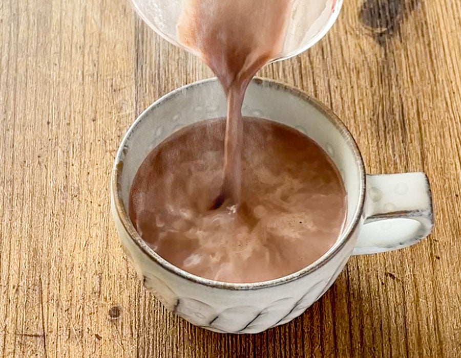 砂糖を使わないベジココアで、ホット一息。